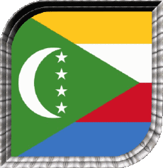 Drapeaux Afrique Comores Carré 