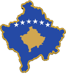 Bandiere Europa Kosovo Carta Geografica 