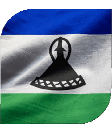 Drapeaux Afrique Lesotho Carré 