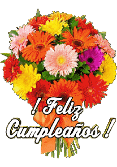 Messages Spanish Feliz Cumpleaños Floral Transparent Background 003 