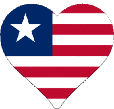 Flags Africa Liberia Heart 