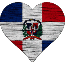 Banderas América República Dominicana Corazón 