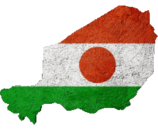 Bandiere Africa Niger Carta Geografica 
