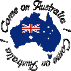 Mensajes Inglés Come on Australia Map - Flag 
