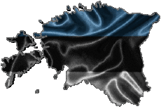 Drapeaux Europe Estonie Carte 