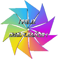 Nachrichten Spanisch Feliz Cumpleaños Abstracto - Geométrico Transparenter Hintergrund 016 