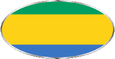 Banderas África Gabón Oval 01 