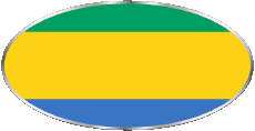 Drapeaux Afrique Gabon Ovale 01 