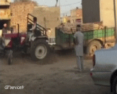 Umorismo -  Fun Trasporti Trattore Accident Fail 