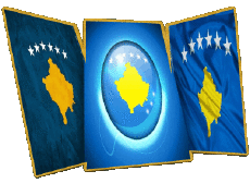 Drapeaux Europe Kosovo Forme 