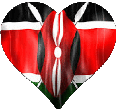 Flags Africa Kenya Heart 