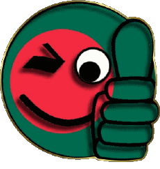 Fahnen Asien Bangladesch Smiley - OK 