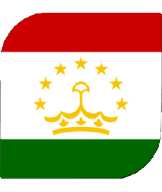 Bandiere Asia Tajikistan Quadrato 