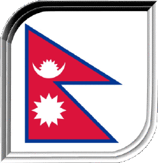 Bandiere Asia Nepal Quadrato 