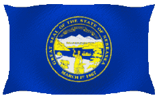 Drapeaux Amériques U.S.A - Etats Nebraska Ondulation 