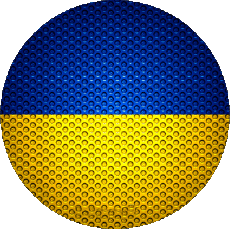 Flags Europe Ukraine Round 