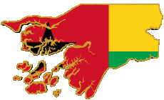 Bandiere Africa Guinea Bissau Carta Geografica 