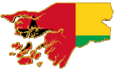 Fahnen Afrika Guinea Bissau Karte 