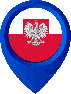 Fahnen Europa Polen Standort-Pin 