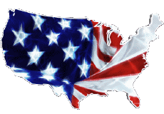 Flags America U.S.A - National Map 