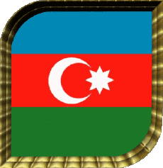 Bandiere Asia Azerbaijan Quadrato 