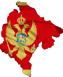Flags Europe Montenegro Map 