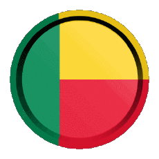 Fahnen Afrika Benin Rund - Ringe 