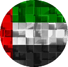 Bandiere Asia Emirati Arabi Uniti Tondo 