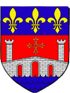 Blasone-Bandiere Francia Dipartimenti - Città 12 VILLEFRANCHE DE ROUERGUE Blasone