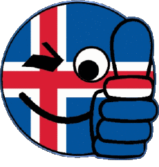Banderas Europa Islandia Smiley - OK 