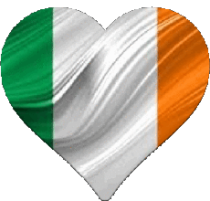 Flags Europe Ireland Heart 