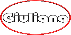 First Names FEMININE - Italy G Giuliana 