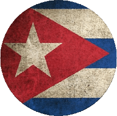 Drapeaux Amériques Cuba Rond 
