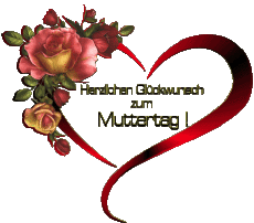 Messages Allemand Herzlichen Glückwunsch zum Muttertag 008 