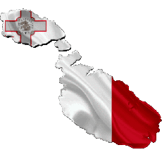 Fahnen Europa Malta Karte 