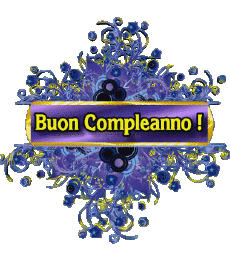 Messages Italien Buon Compleanno Floreale Fond Transparent 009 