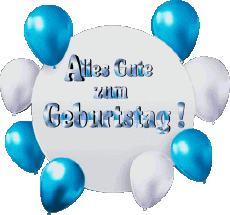 Nachrichten Deutsche Alles Gute zum Geburtstag Luftballons - Konfetti 010 