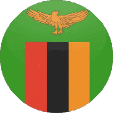 Drapeaux Afrique Zambie Rond 