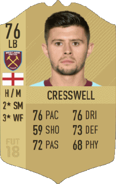 Multi Media Video Games F I F A - Card Players England Aaron Cresswell 