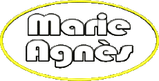 Vorname WEIBLICH - Frankreich M Zusammengesetzter Marie Agnès 