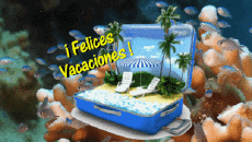 Messages Spanish Felices Vacaciones Animated Background 006 