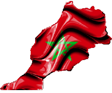 Fahnen Afrika Marokko Karte 