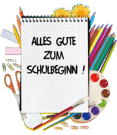 Messagi Tedesco Alles Gute zum Schulbeginn Sfondo trasparente 001 