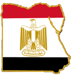 Banderas África Egipto Mapa 