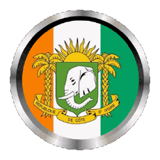 Bandiere Africa Costa d'Avorio Rotondo - Anelli 