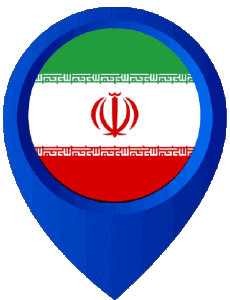 Flags Asia Iran Location Pin 