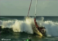 Humour - Fun Transports Bateaux Grosses Vagues 