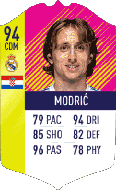 Multimedia Vídeo Juegos F I F A - Jugadores  cartas Croacia Luka Modric 