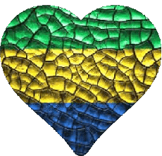 Flags Africa Gabon Heart 