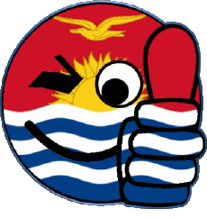 Bandiere Oceania Kiribati Faccina - OK 